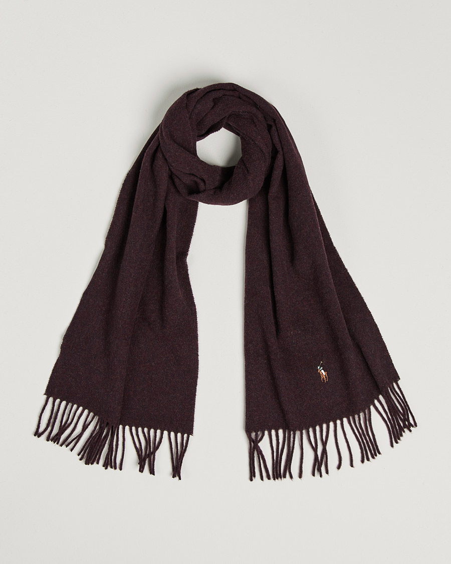 Herre | Polo Ralph Lauren Signature Wool Scarf Aged Wine Heather | Polo Ralph Lauren | Signature Wool Scarf Aged Wine Heather