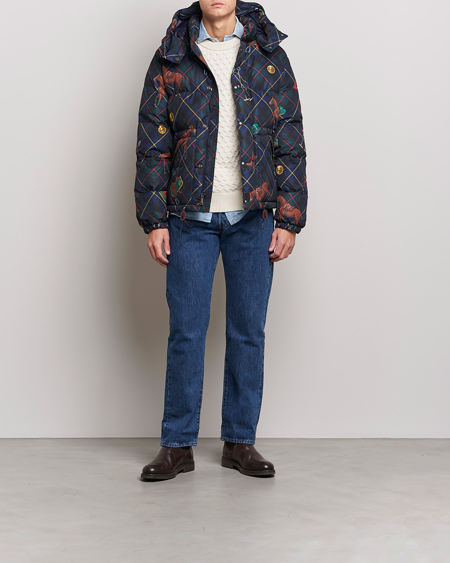 Herre | Jakker | Polo Ralph Lauren | Blackwatch Pony Puffer Jacket Multi