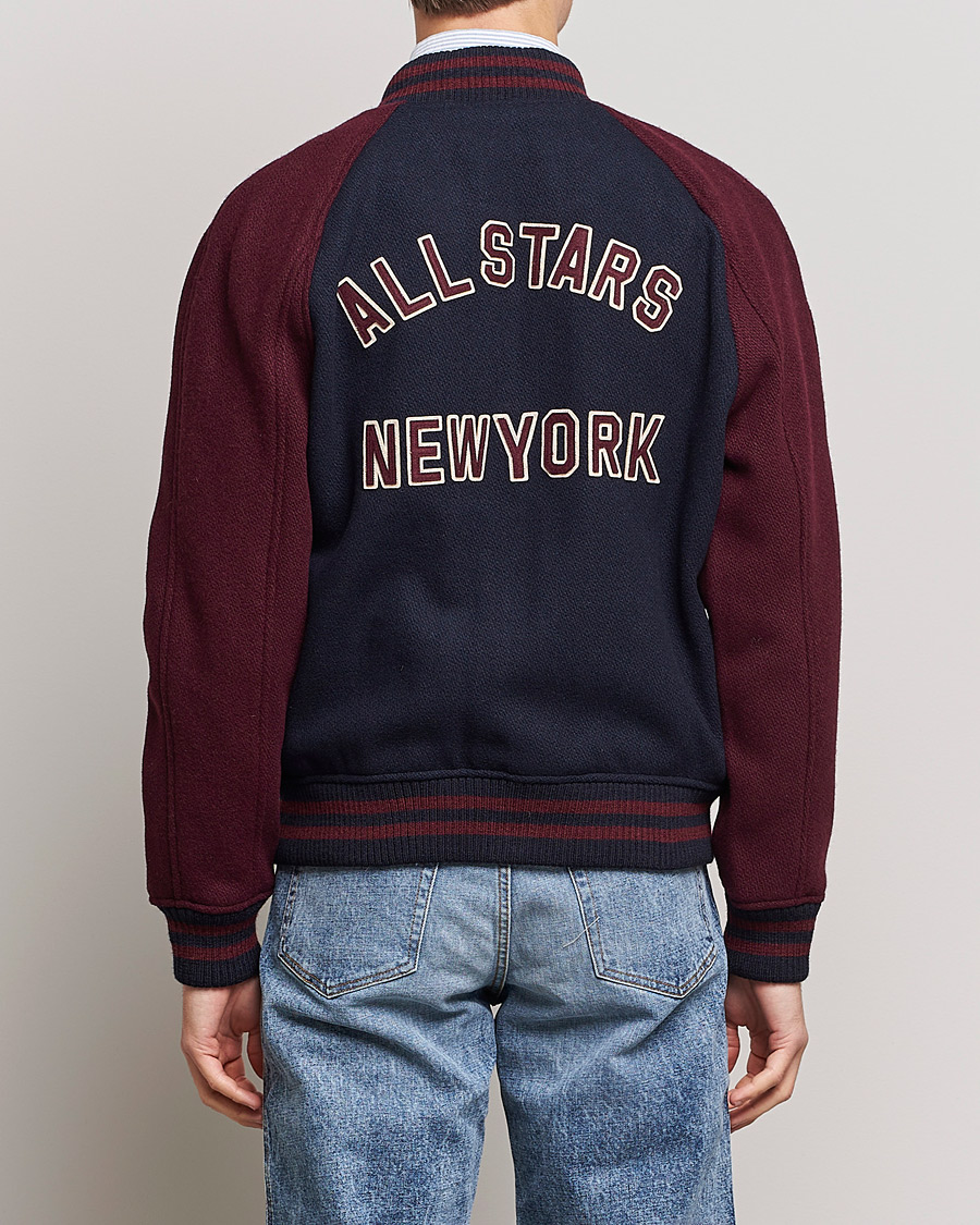 Herre | Jakker | Polo Ralph Lauren | Varsity Lined Bomber Jacket Hunter Navy/Rich Ruby