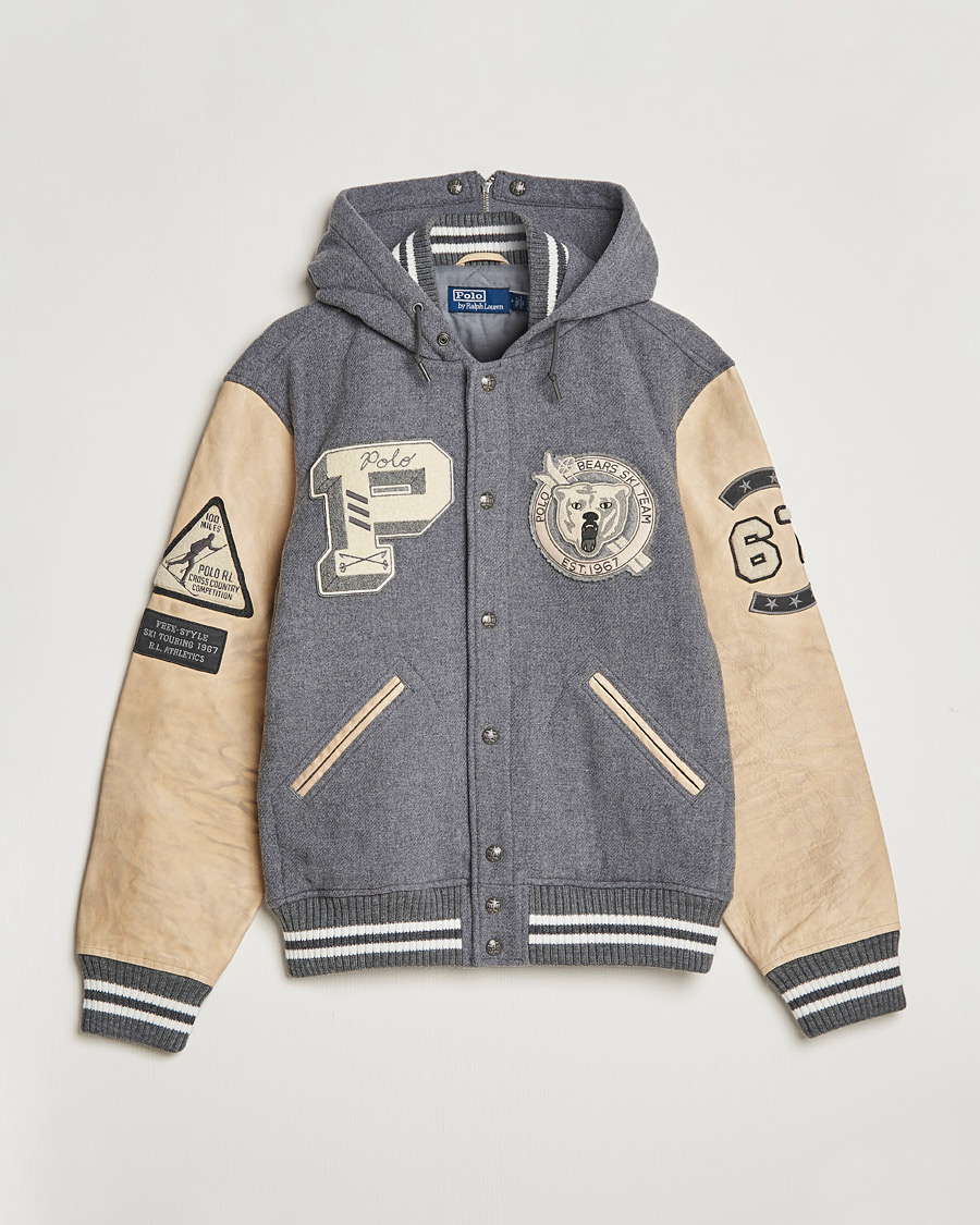 Herre | Jakker | Polo Ralph Lauren | Ski Varsity Lined Bomber Jacket Grey Heather