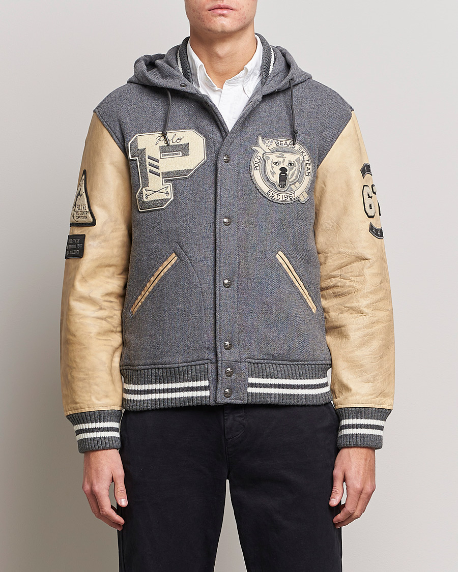 Herre | Jakker | Polo Ralph Lauren | Ski Varsity Lined Bomber Jacket Grey Heather