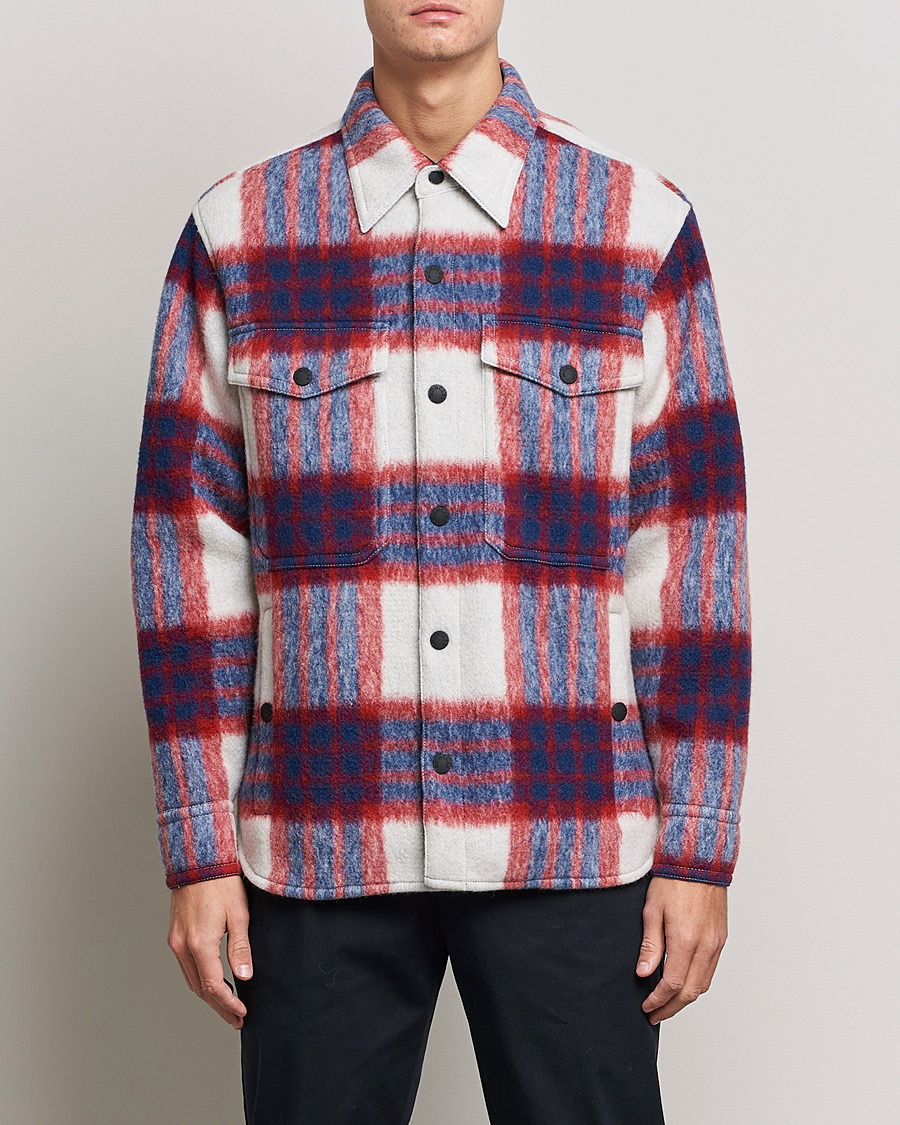 Herre | Jakker | Moncler Grenoble | Waier Padded Shirt Jacket White/Red
