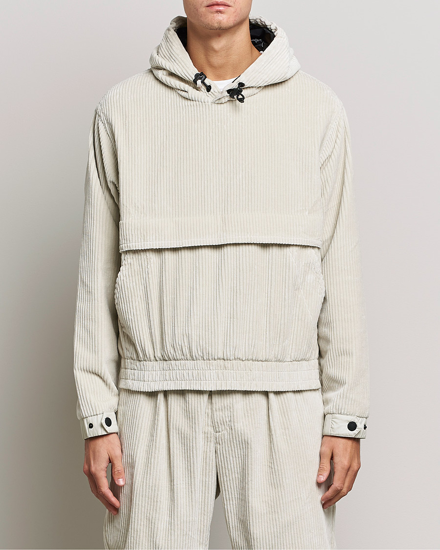 Herre | Sport | Moncler Grenoble | Stretch Corduroy Hoodie Off White