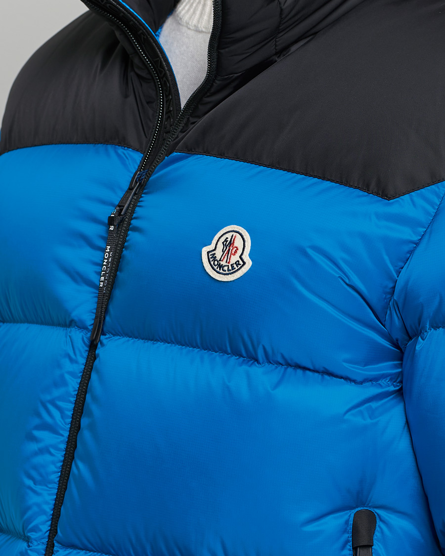 Herre | Jakker | Moncler | Peuplier Down Jacket Black/Sky Blue