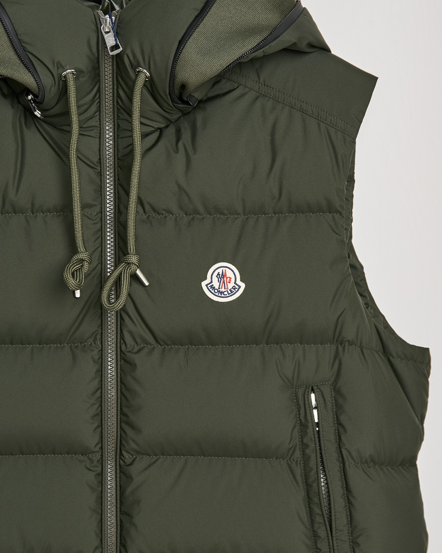 Herre | Jakker | Moncler | Cardamine Hooded Down Vest Dark Green