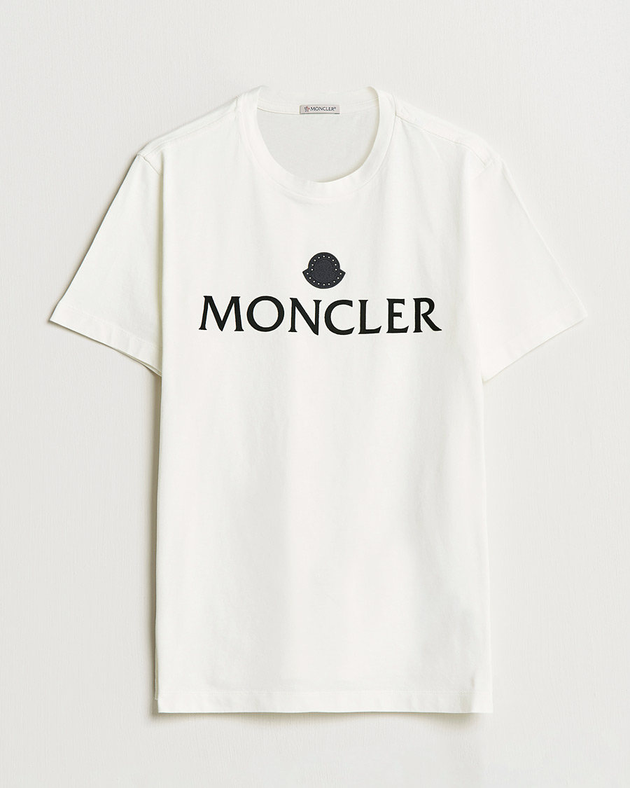 Herre | T-Shirts | Moncler | Lettering T-Shirt White