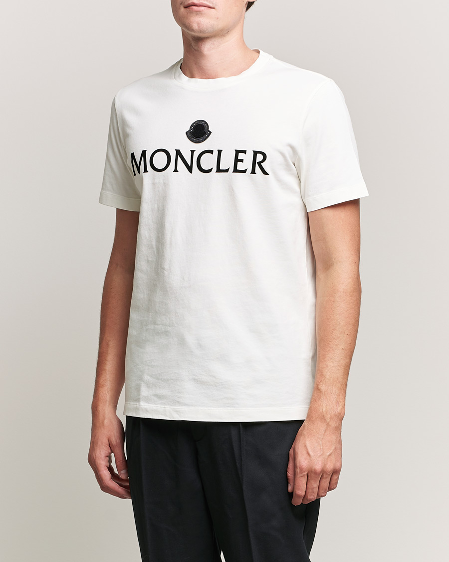 Herre | T-Shirts | Moncler | Lettering T-Shirt White