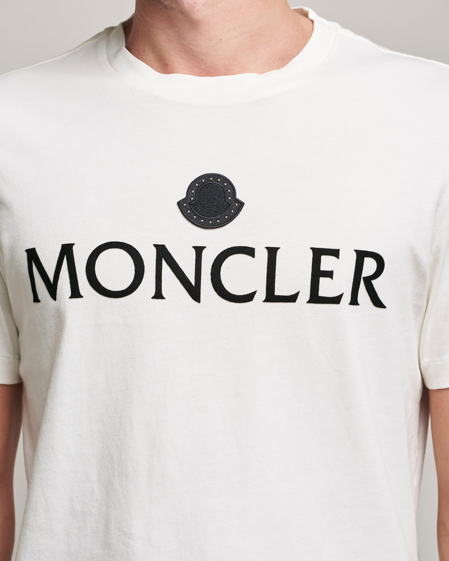 Herre | T-Shirts | Moncler | Lettering T-Shirt White