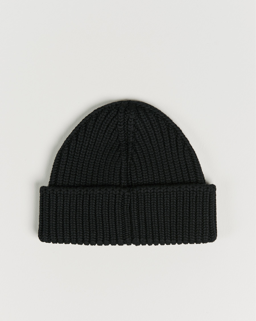 Herre | Moncler Tonal Logo Beanie Black | Moncler | Tonal Logo Beanie Black
