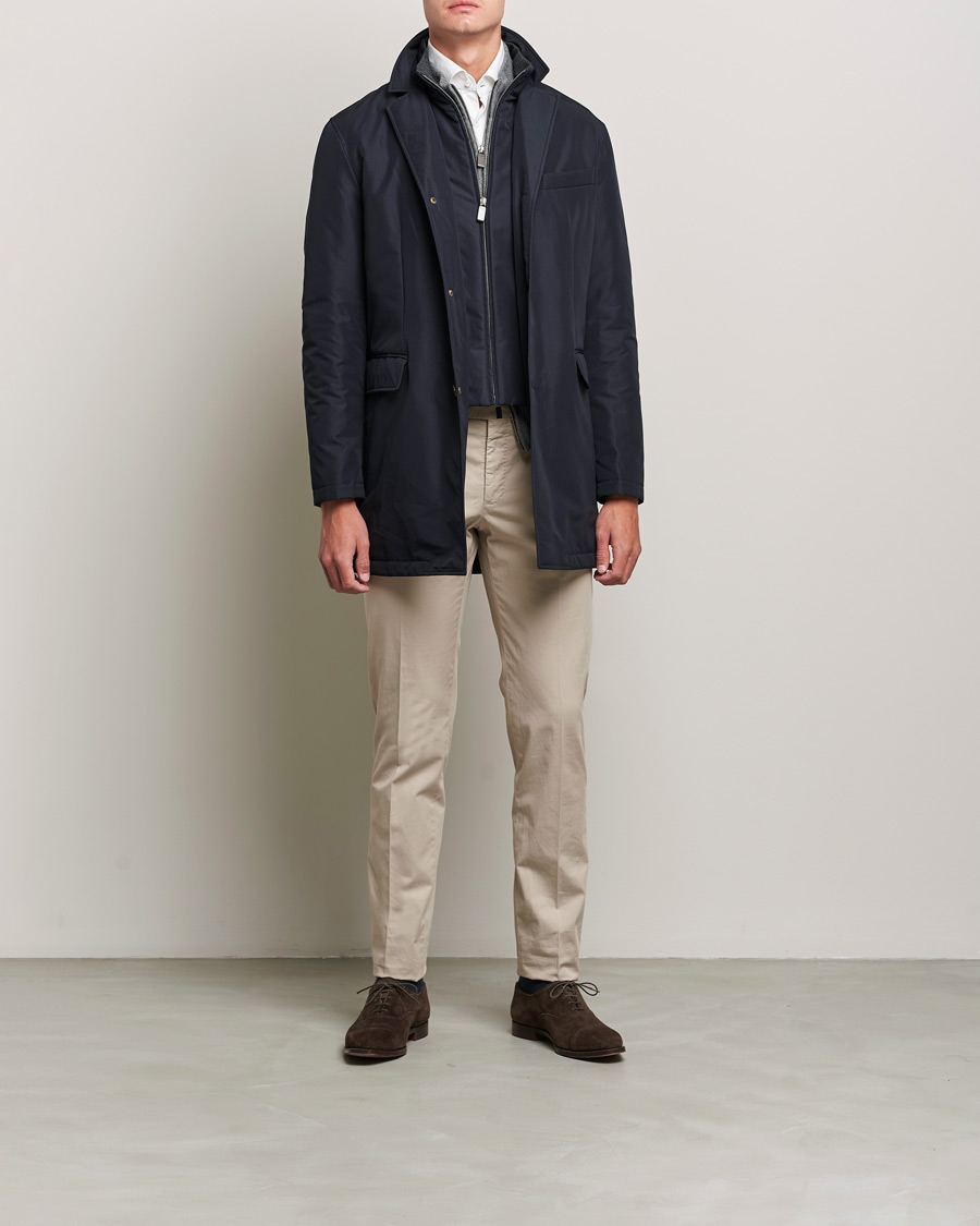 Herre | Jakker | Canali | Rain Protection Car Coat Navy
