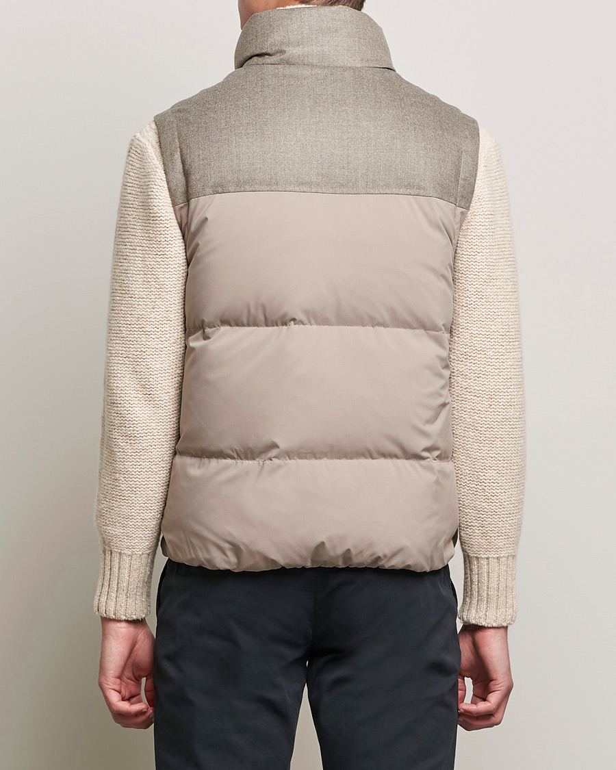 Herre | Jakker | Canali | High Performance Down Vest Beige