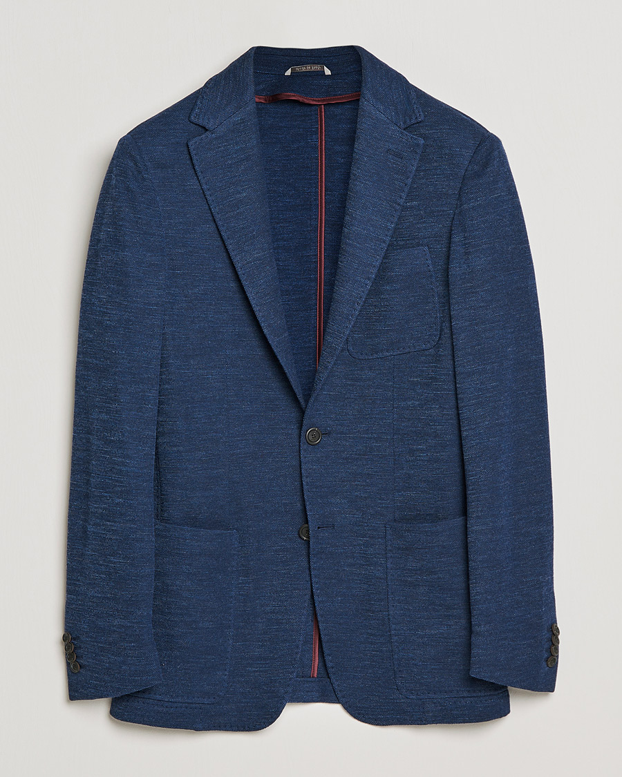 Herre | Blazere & jakker | Canali | Structured Wool Jersey Jacket Dark Blue