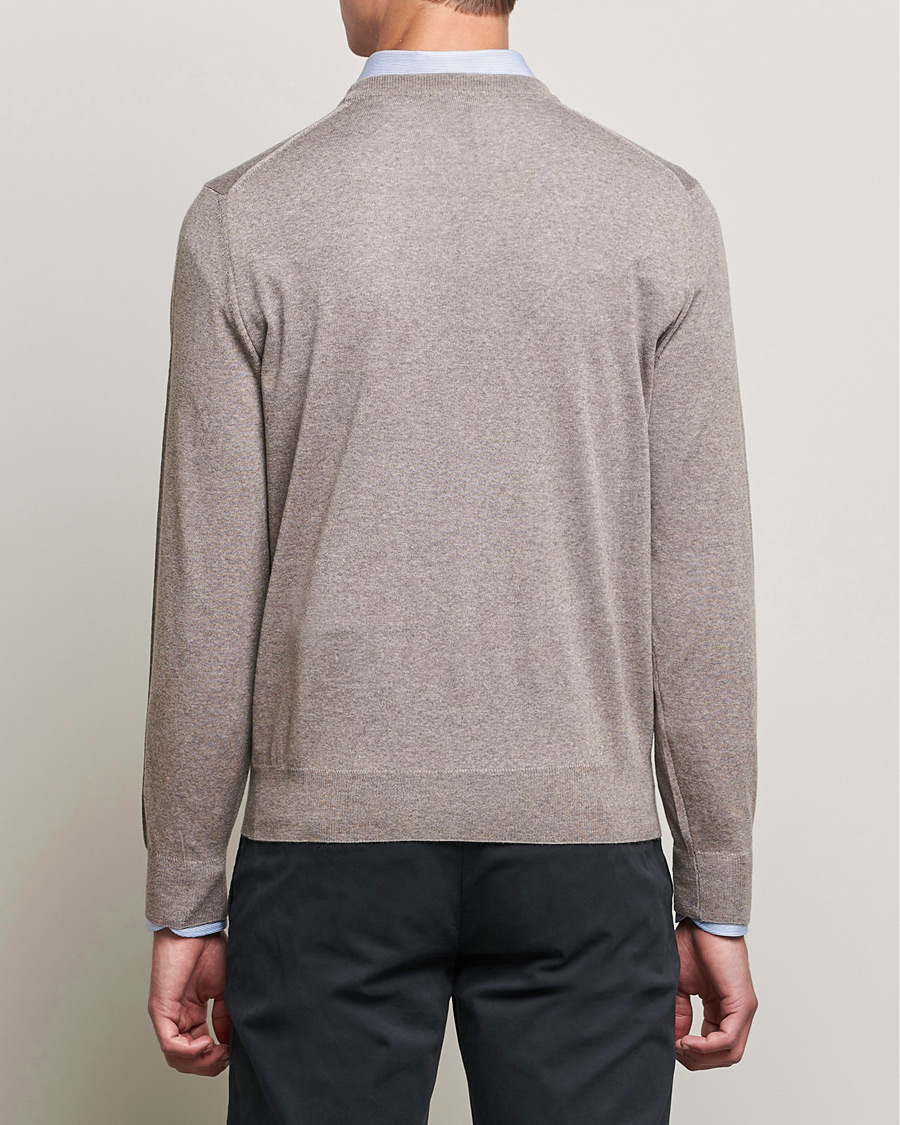 Herre | Trøjer | Canali | Merino Wool Crew Neck Taupe