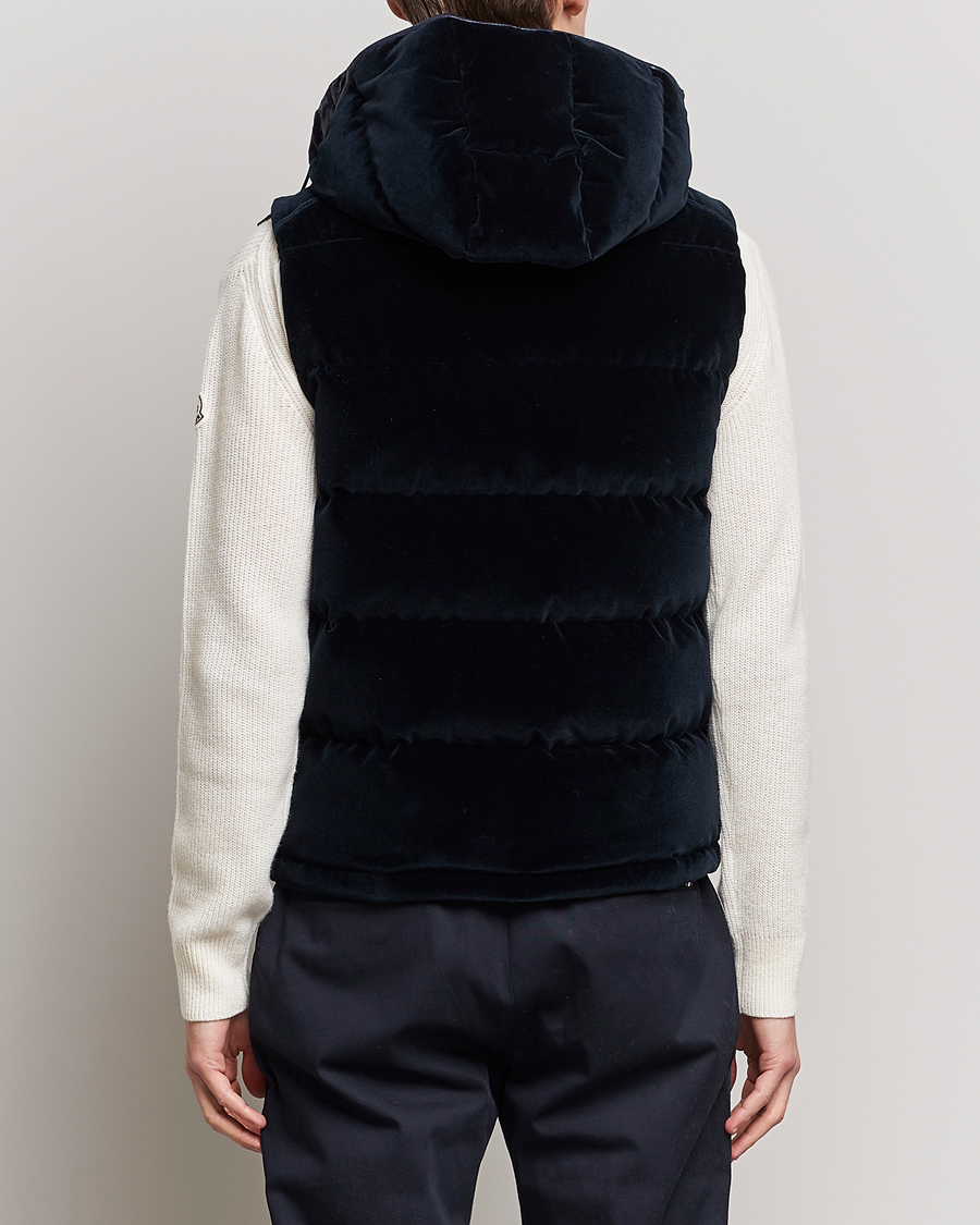 Herre | Jakker | Moncler | Vexin Velvet Down Vest Dark Blue