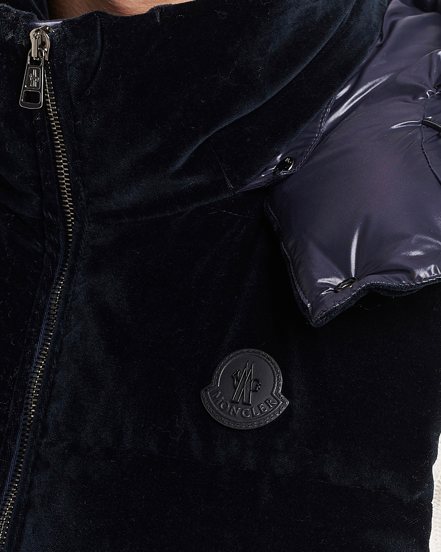 Herre | Jakker | Moncler | Vexin Velvet Down Vest Dark Blue
