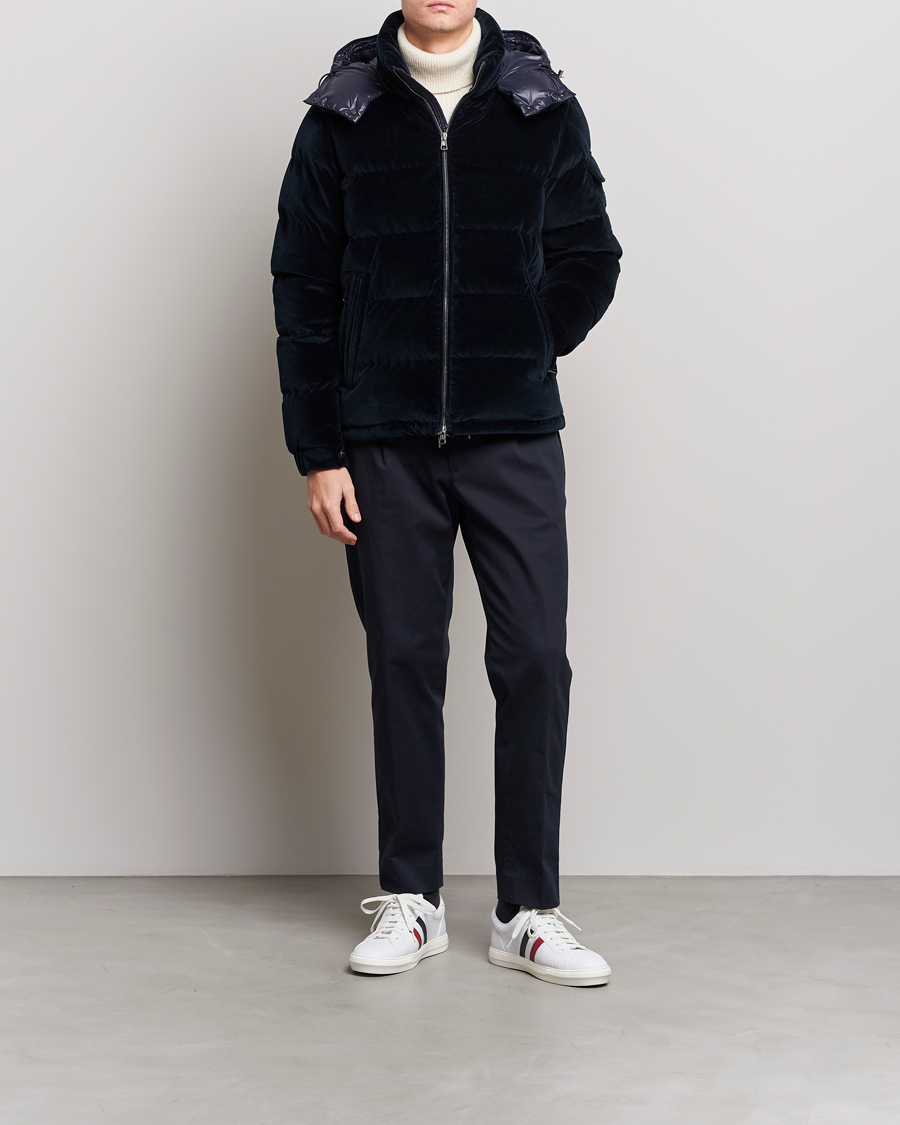 Herre | Jakker | Moncler | Armorique Velvet Down Jacket Navy