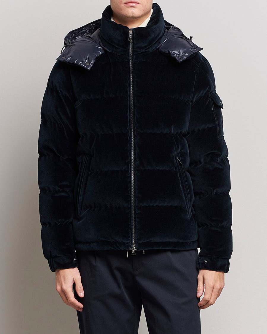 Herre | Jakker | Moncler | Armorique Velvet Down Jacket Navy
