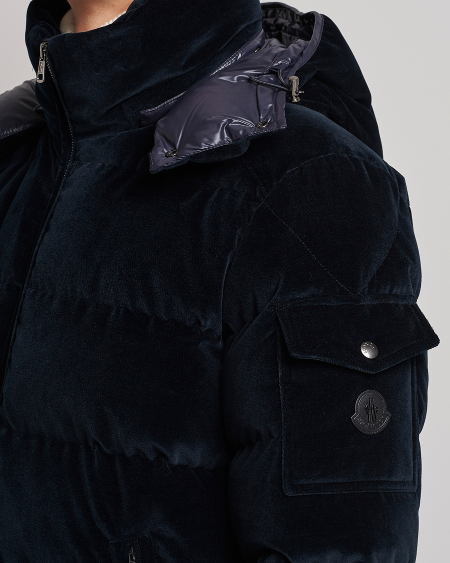 Herre | Jakker | Moncler | Armorique Velvet Down Jacket Navy