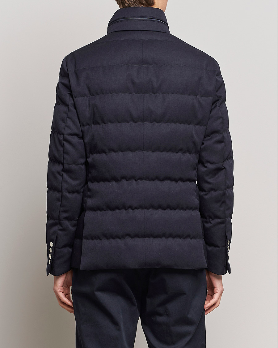Herre | Jakker | Moncler | Bess Flannel Down Blazer Navy
