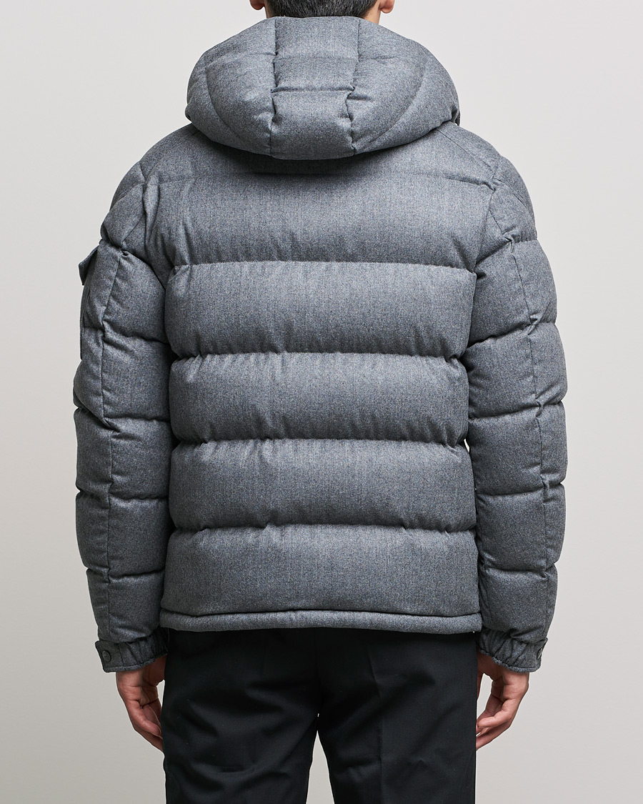 Herre | Jakker | Moncler | Montgenevre Flannel Down Jacket Grey Melange