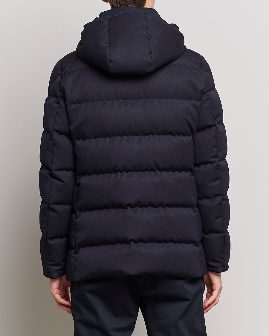 Herre | Jakker | Moncler | Solidage Flannel Down Parka Navy