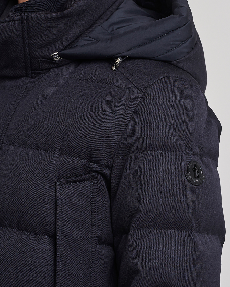 Herre | Jakker | Moncler | Solidage Flannel Down Parka Navy
