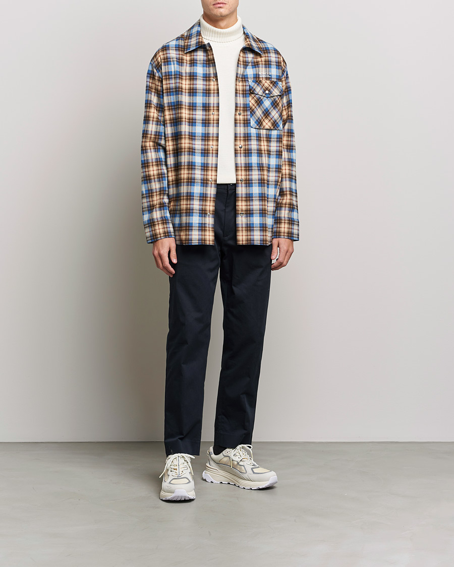Herre | Skjorter | Moncler | Checked Overshirt Beige