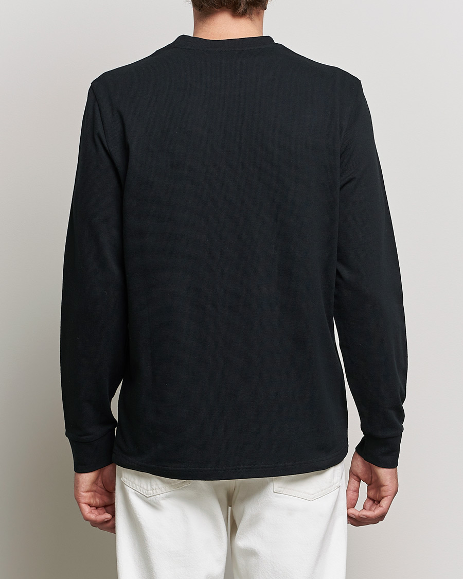 Herre | T-Shirts | Moncler | Long Sleeve Logo Patch T-Shirt Black