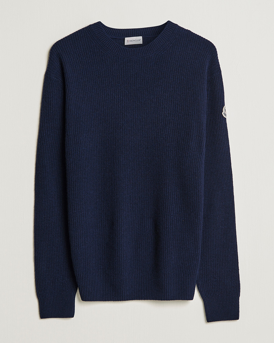 Herre | Trøjer | Moncler | Cashmere Crew Neck Sweater Navy
