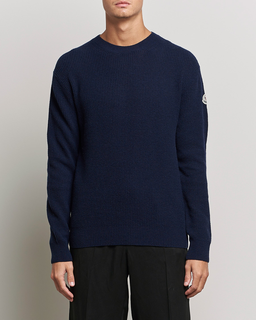 Herre | Trøjer | Moncler | Cashmere Crew Neck Sweater Navy