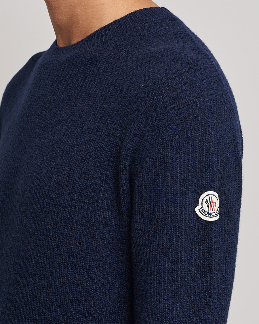 Herre | Trøjer | Moncler | Cashmere Crew Neck Sweater Navy