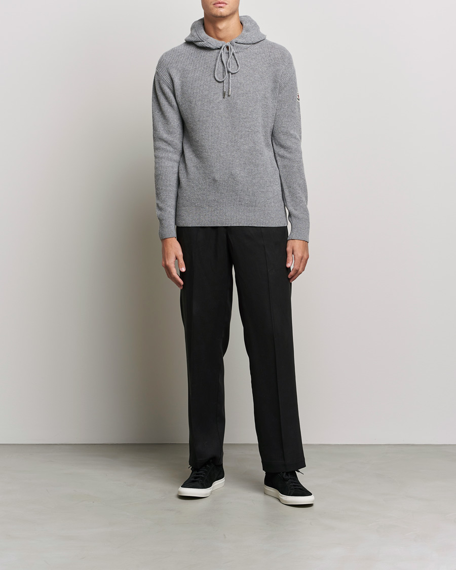 Herre | Trøjer | Moncler | Cashmere Hoodie Grey Melange