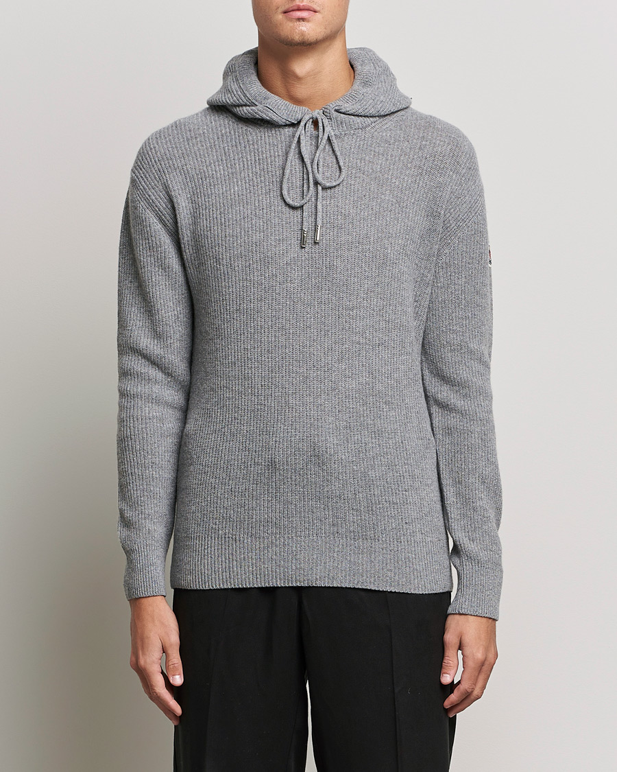 Herre | Trøjer | Moncler | Cashmere Hoodie Grey Melange