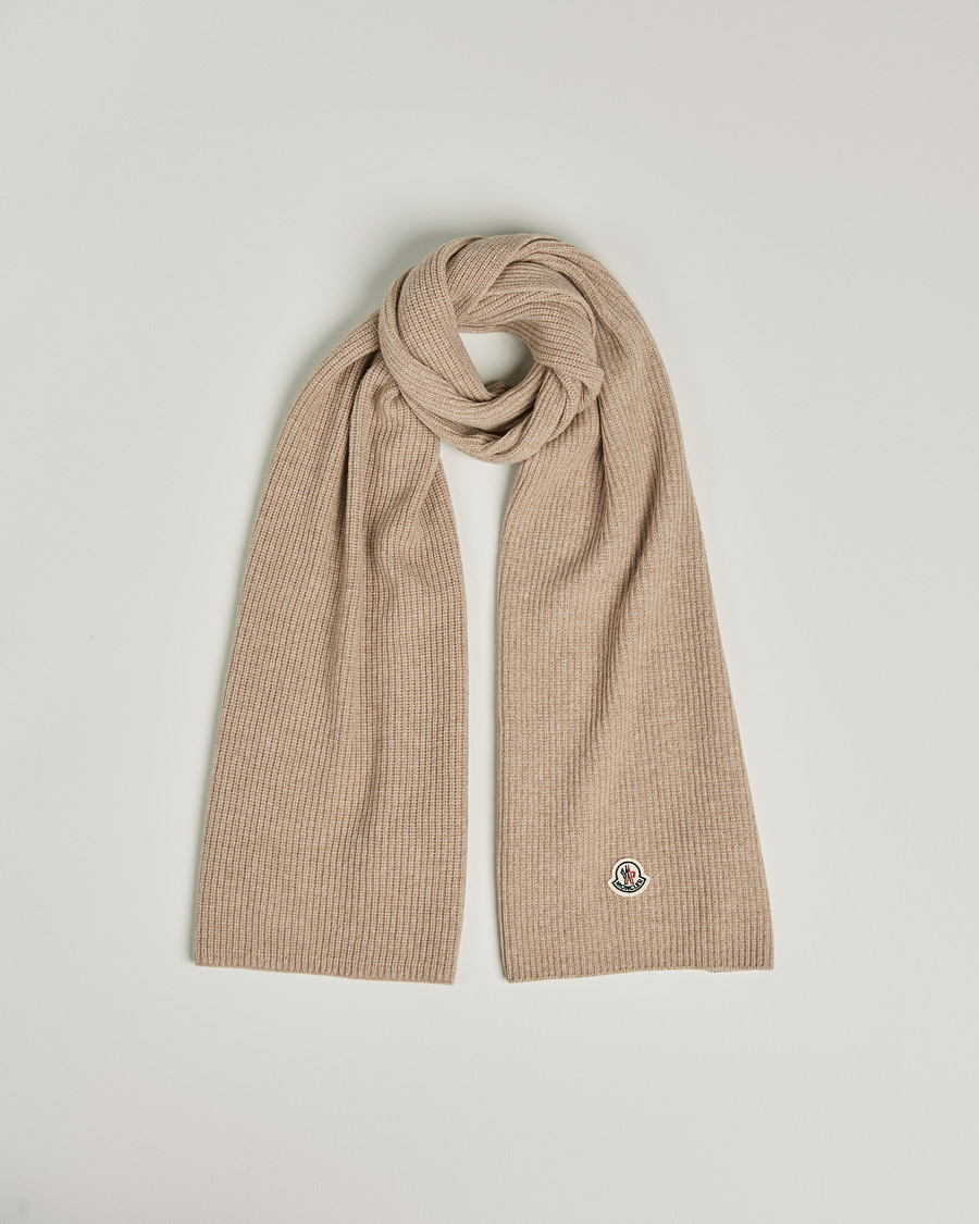 Herre | Moncler Cashmere Scarf Beige | Moncler | Cashmere Scarf Beige