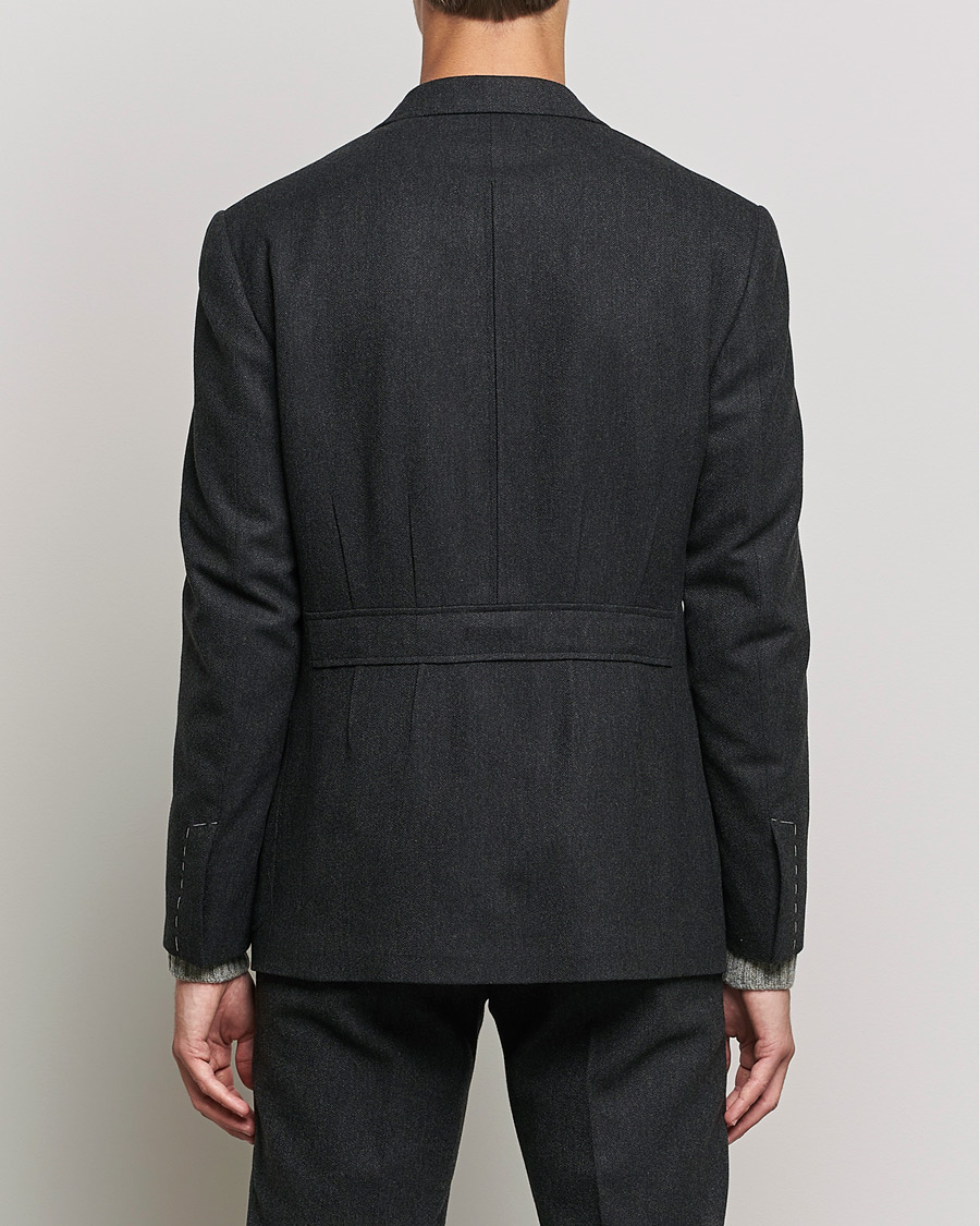 Herre | Blazere & jakker | Ralph Lauren Purple Label | Double Breasted Flannel Sportcoat Dark Grey