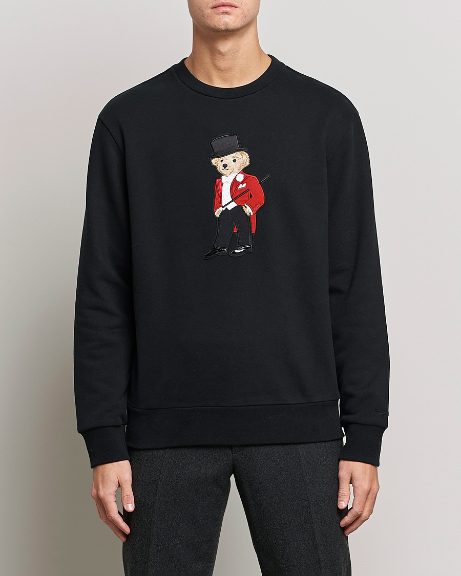 Herre | Trøjer | Ralph Lauren Purple Label | Lux Fleece Bear Sweatshirt Black