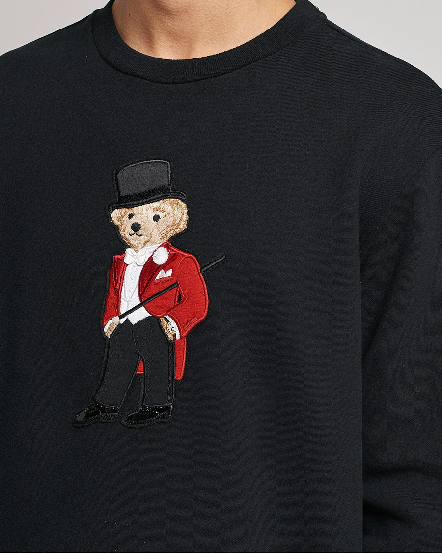 Herre | Trøjer | Ralph Lauren Purple Label | Lux Fleece Bear Sweatshirt Black