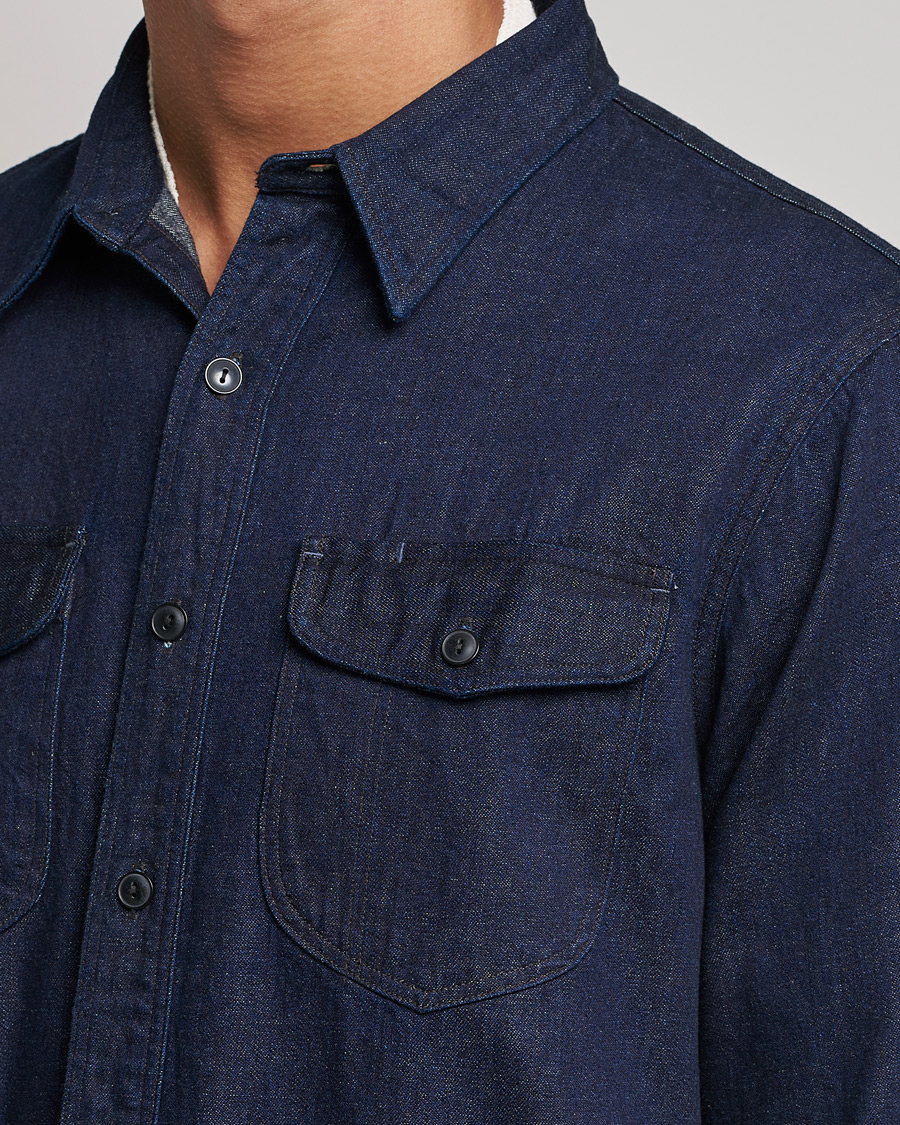 Herre | Skjorter | RRL | Preston Denim Work Shirt Rinse Wash