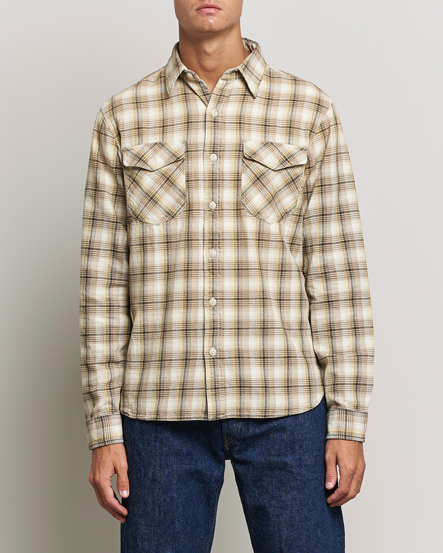 Herre | Casual | RRL | Lee Checked Workshirt Tan