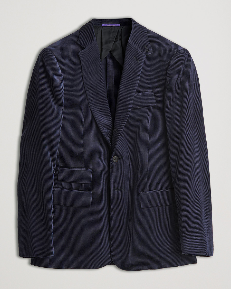 Herre | Blazere & jakker | Ralph Lauren Purple Label | Wale Corduroy Blazer Chairman Navy
