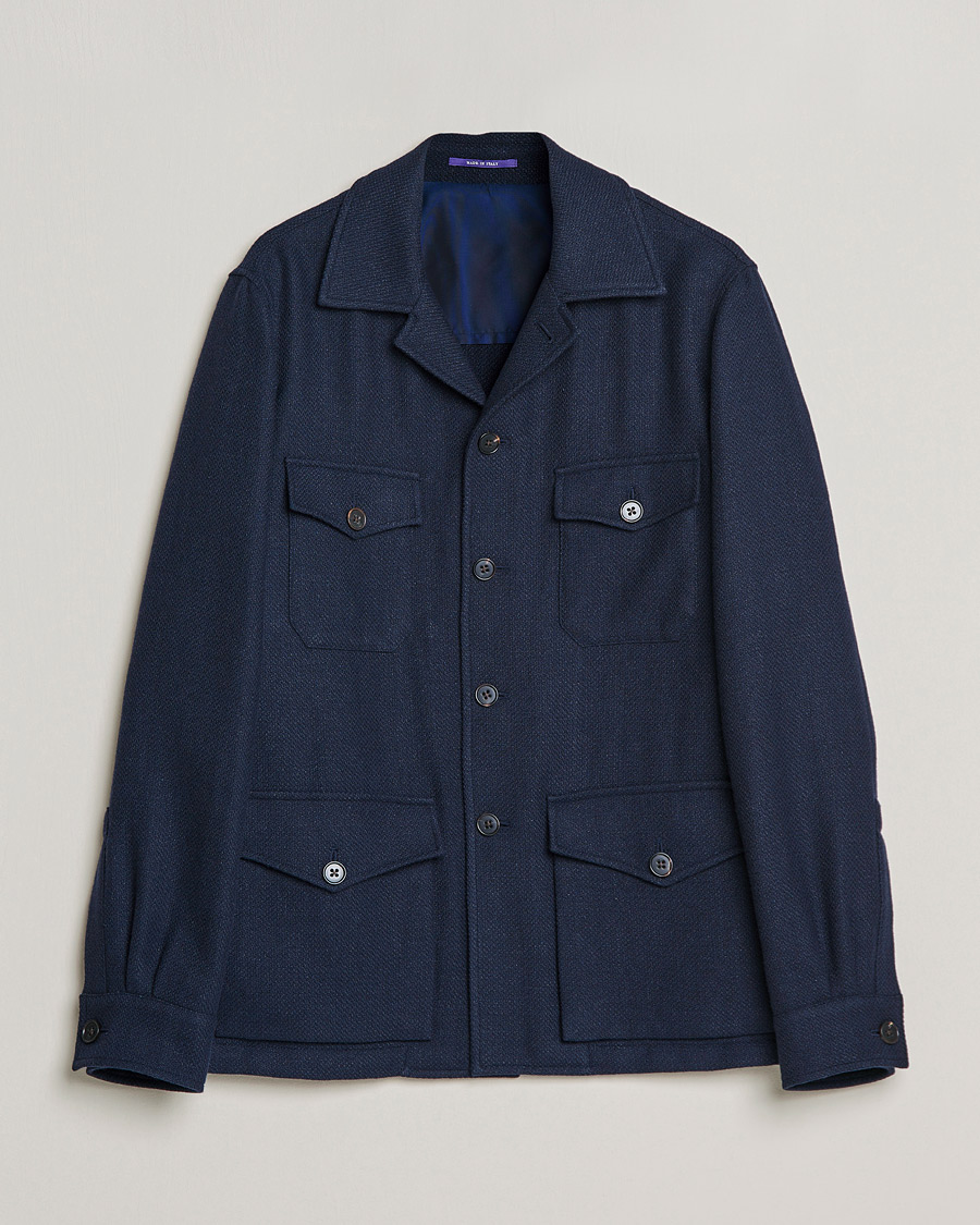 Herre | Field jackets | Ralph Lauren Purple Label | Snowden Tweed Field Jacket Navy