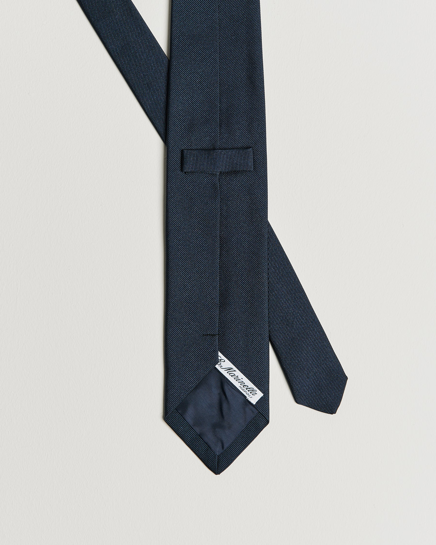 Herre | E. Marinella 3-Fold Norwegian Bandiera Silk Tie Navy | E. Marinella | 3-Fold Norwegian Bandiera Silk Tie Navy
