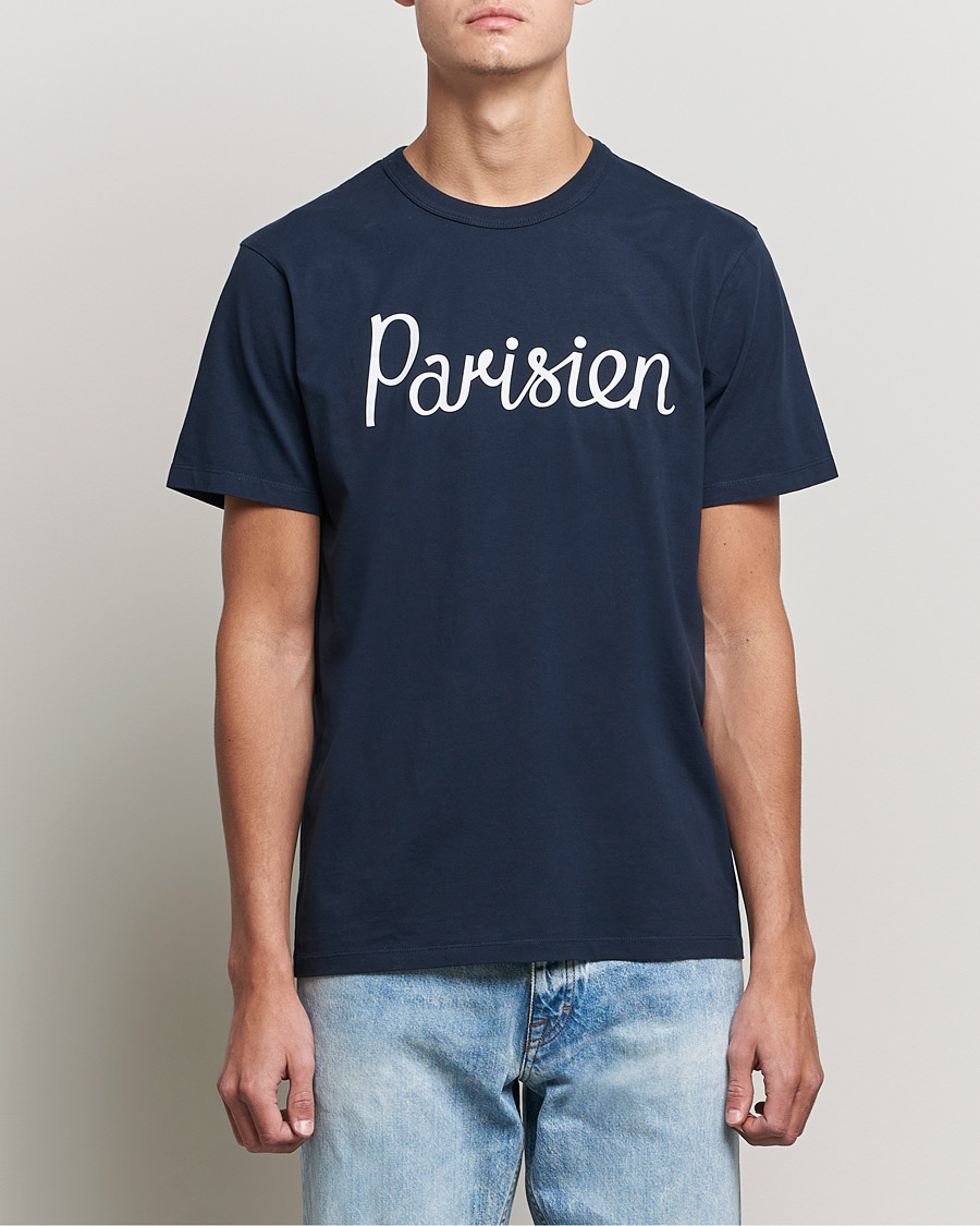 Herre | T-Shirts | Maison Kitsuné | Parisien Tee Navy