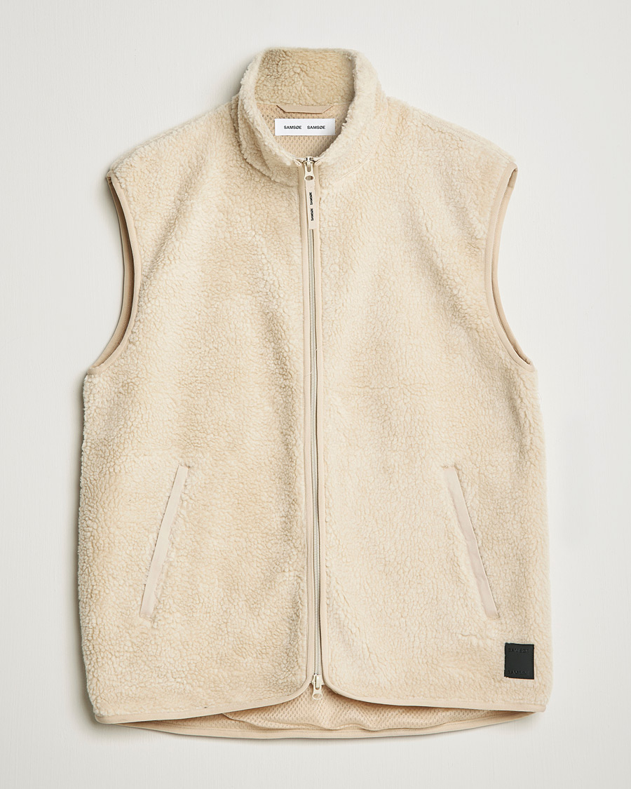 Herre | Trøjer | Samsøe Samsøe | Samsøe & Samsøe Rune Fleece Vest Brown Rice