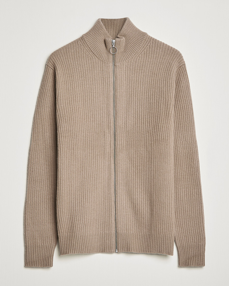 Herre | Trøjer | Samsøe Samsøe | Samsøe & Samsøe Logan Heavy Kniited Zip Cardigan Winter Twig