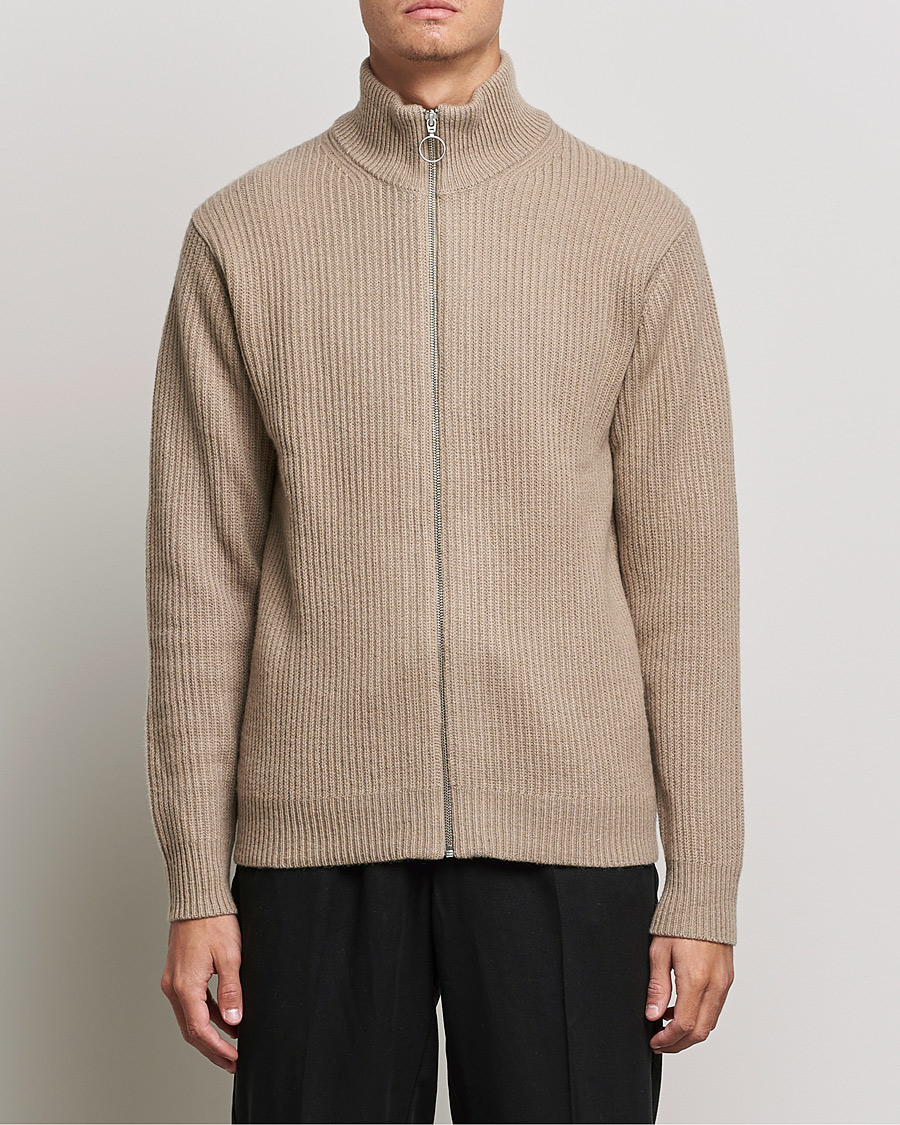Herre | Trøjer | Samsøe Samsøe | Samsøe & Samsøe Logan Heavy Kniited Zip Cardigan Winter Twig