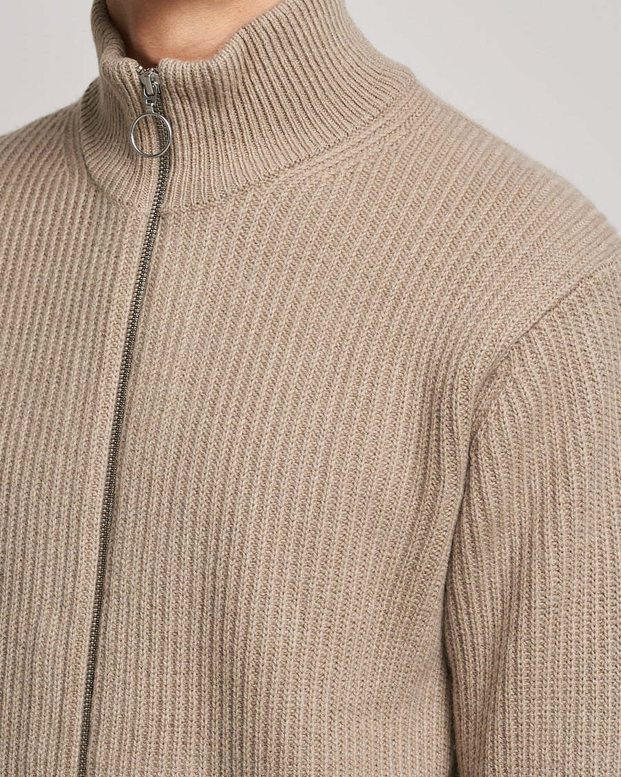 Herre | Trøjer | Samsøe Samsøe | Samsøe & Samsøe Logan Heavy Kniited Zip Cardigan Winter Twig