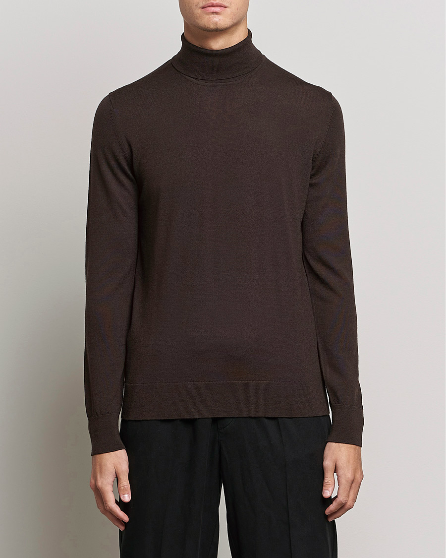 Herre | Trøjer | Samsøe Samsøe | Samsøe & Samsøe Flemming Superfine Merino Wool Roll Neck Mole