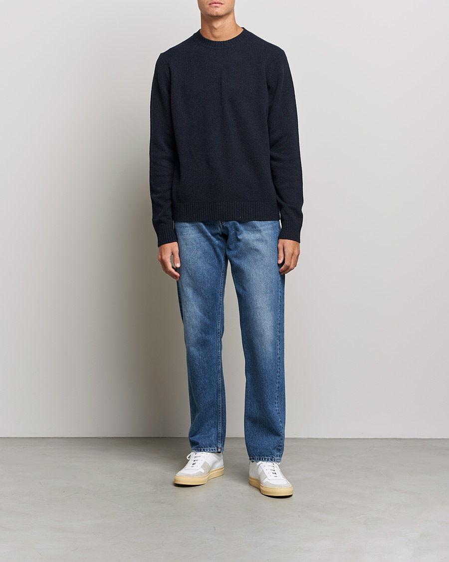 Herre | Trøjer | Samsøe Samsøe | Sylli Wool Crew Neck Salute Navy