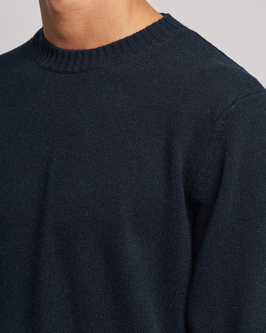 Herre | Trøjer | Samsøe Samsøe | Sylli Wool Crew Neck Salute Navy